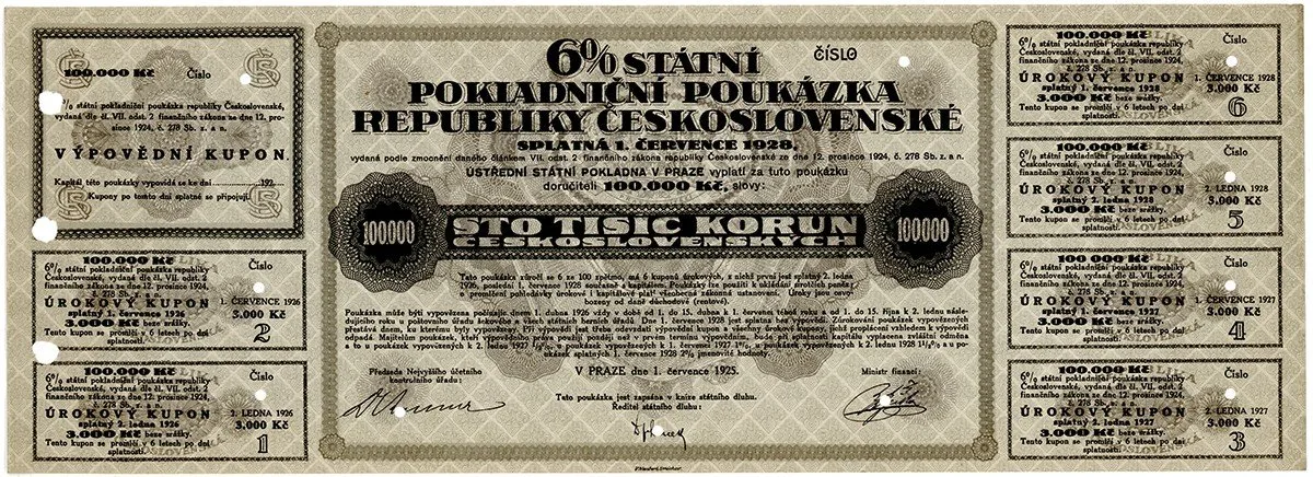 Státní pokladniční poukázky, 1919 - 1939 — 1