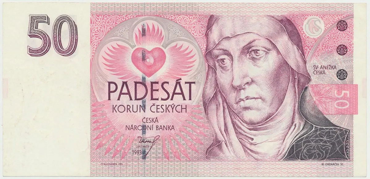 Česká republika, 50 Koruna 1993, série A (tisk Anglie), Hej.CZ7a1