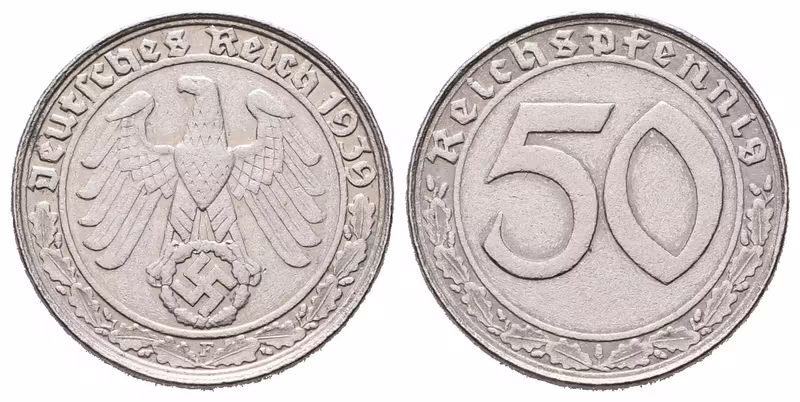 III. říše, 50 Pfennig 1939 F