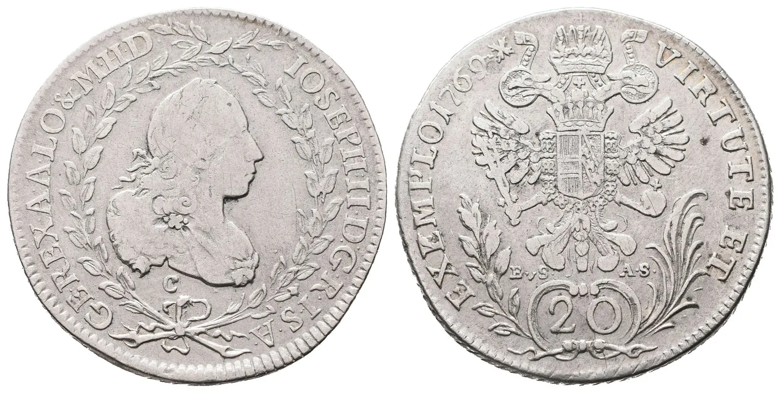 Josef II., 20 Krejcar 1769 C, Praha