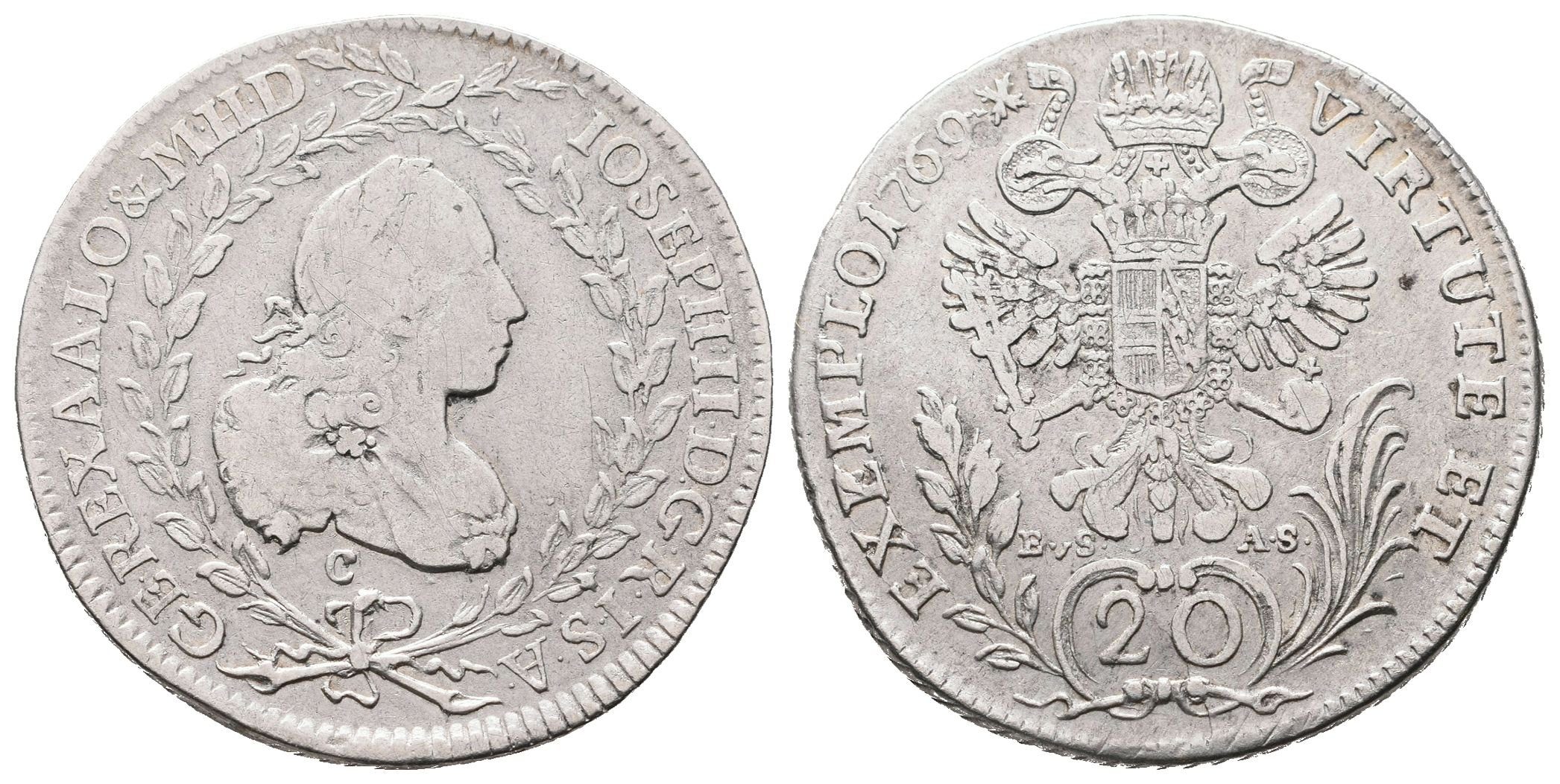 Josef II., 20 Krejcar 1769 C, Praha