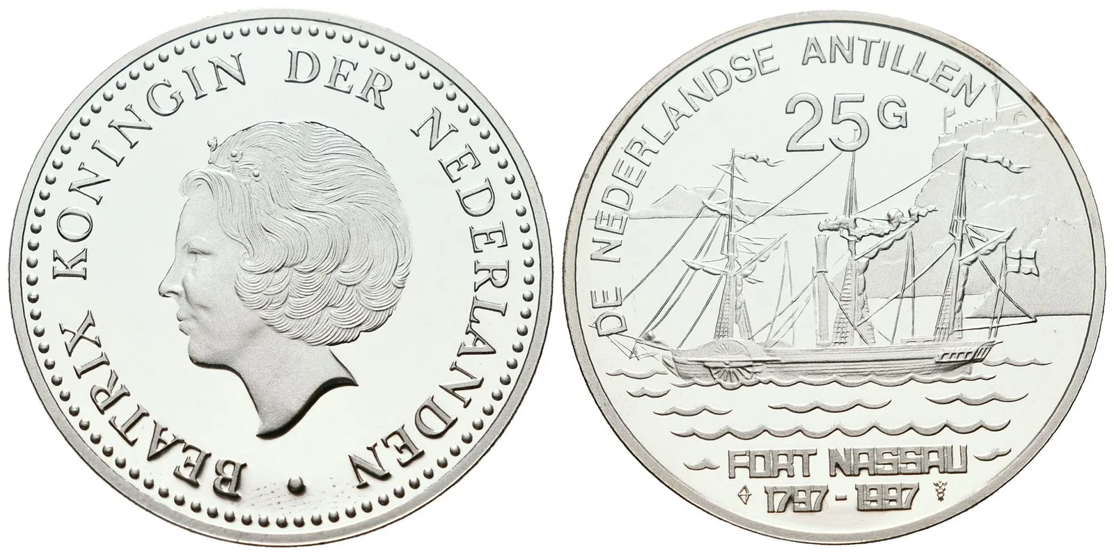 Nizozemí, 25 Gulden 1997 - Fort Nassau