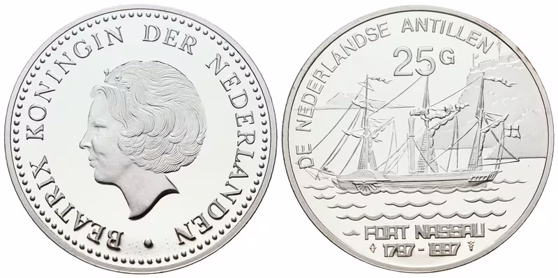 Nizozemí, 25 Gulden 1997 - Fort Nassau