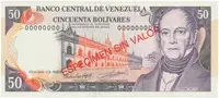 Venezuela, 50 Bolivares 1998, anulát - ESPECIMEN SIN VALOR, P.65gs