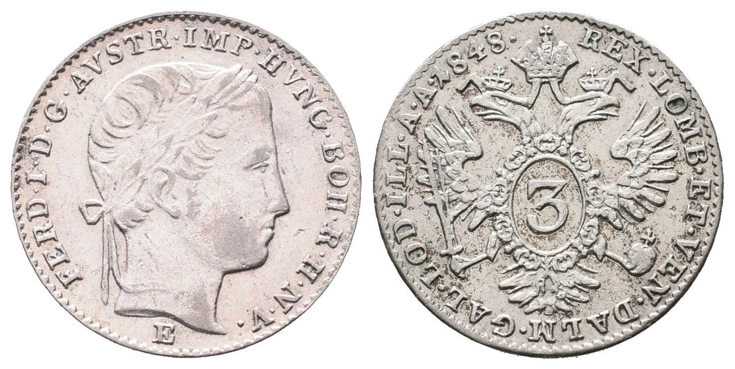Ferdinand V., 3 Krejcar 1848 E, Karlovský Bělehrad