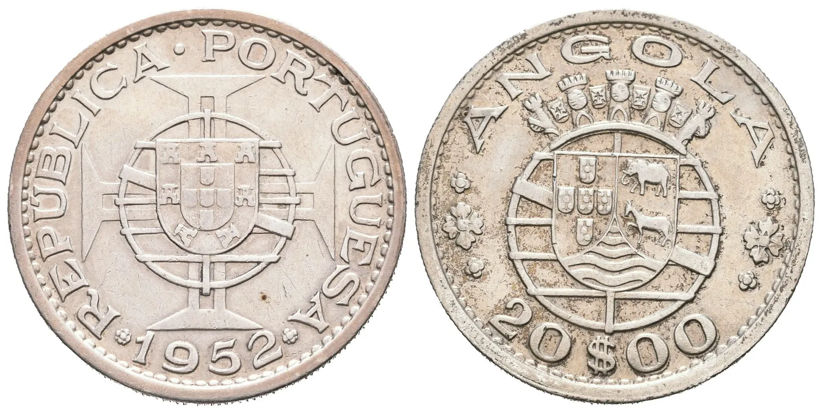 Portugalská Angola, 20 Escudos 1952