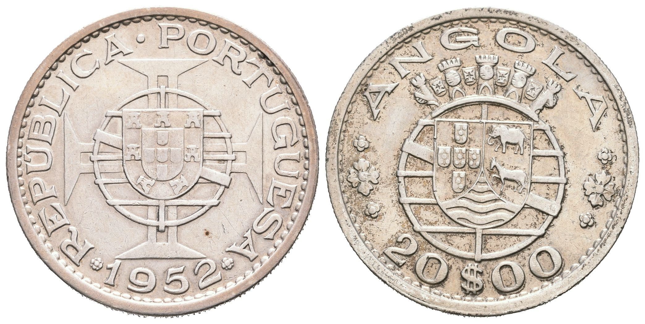 Portugalská Angola, 20 Escudos 1952