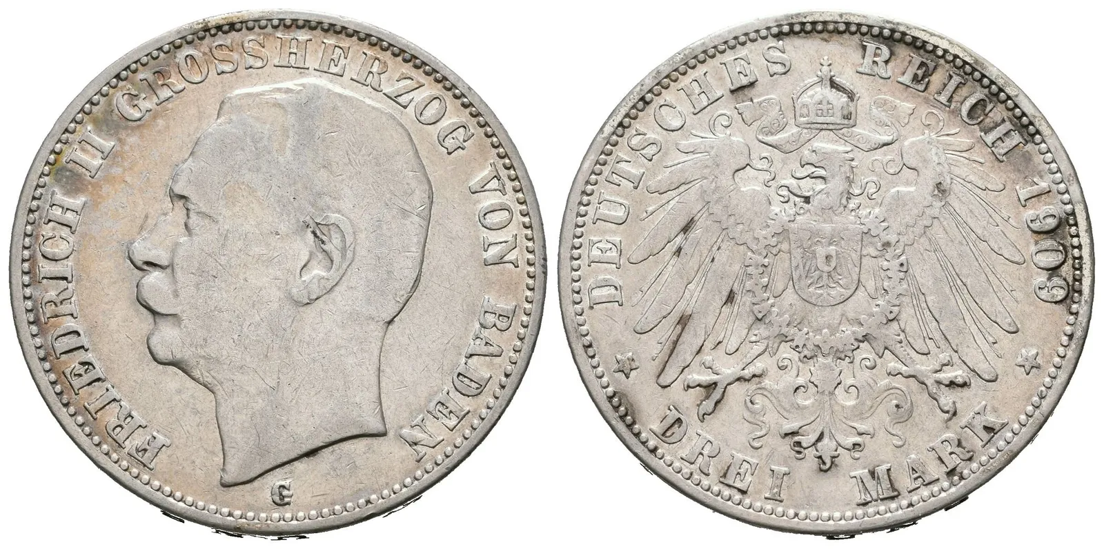 Baden, 3 Marka 1909 G