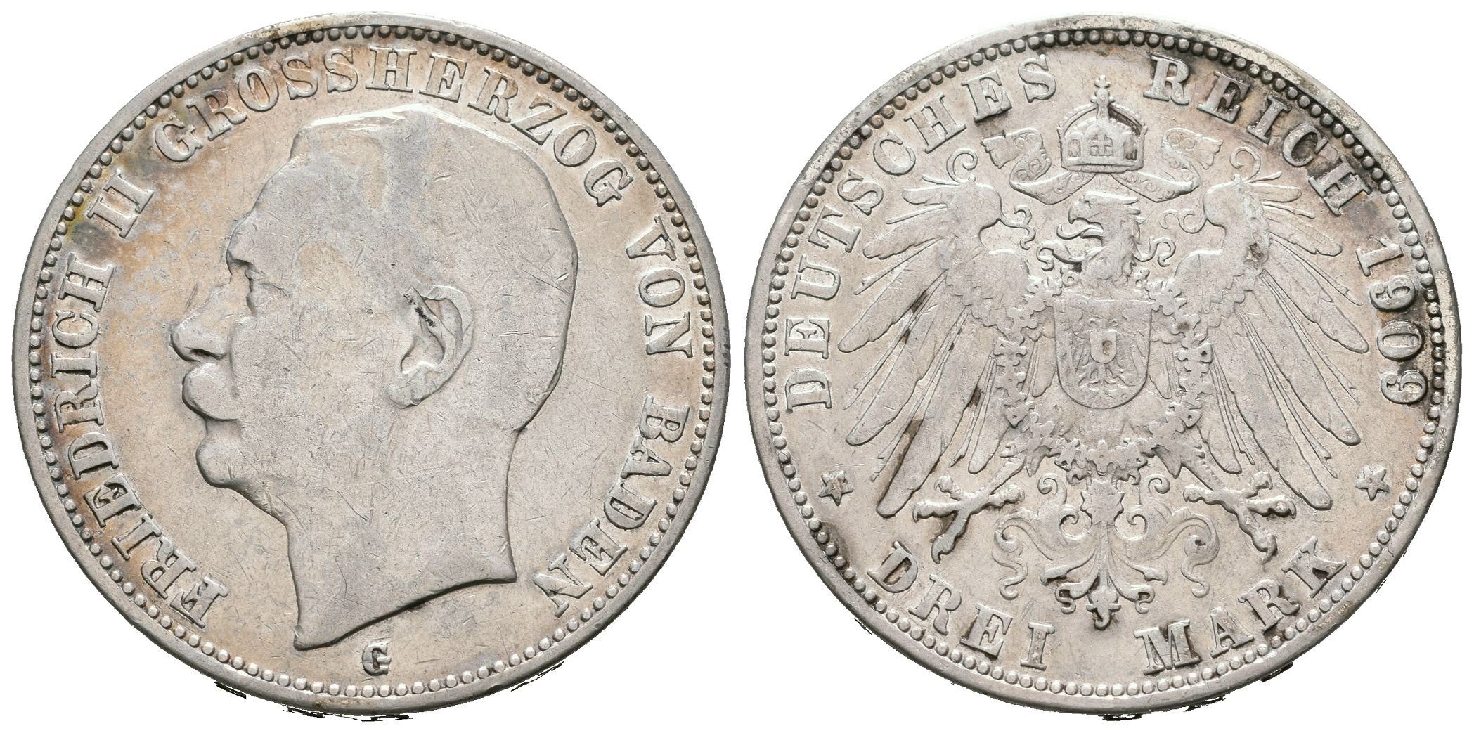 Baden, 3 Marka 1909 G