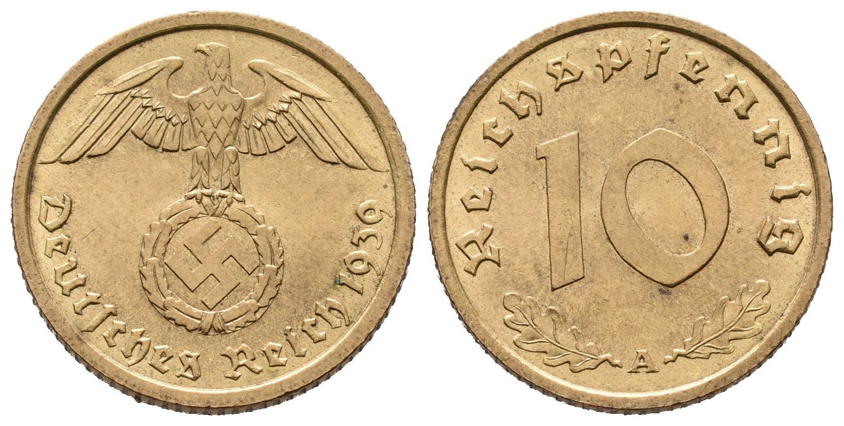 III. říše, 10 Pfennig 1939 A