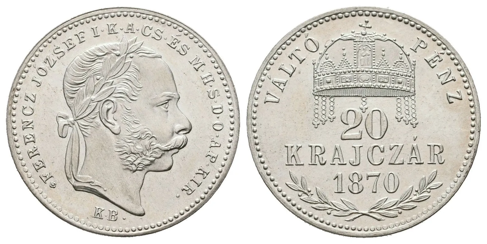 20 Krejcar 1869 KB, novoražba