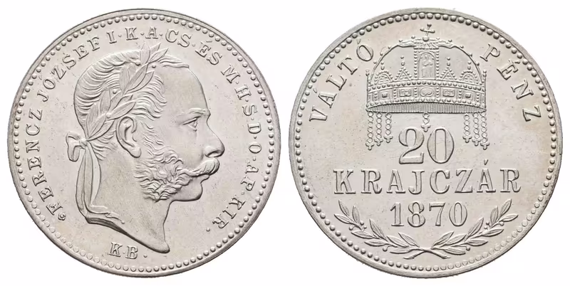 20 Krejcar 1869 KB, novoražba