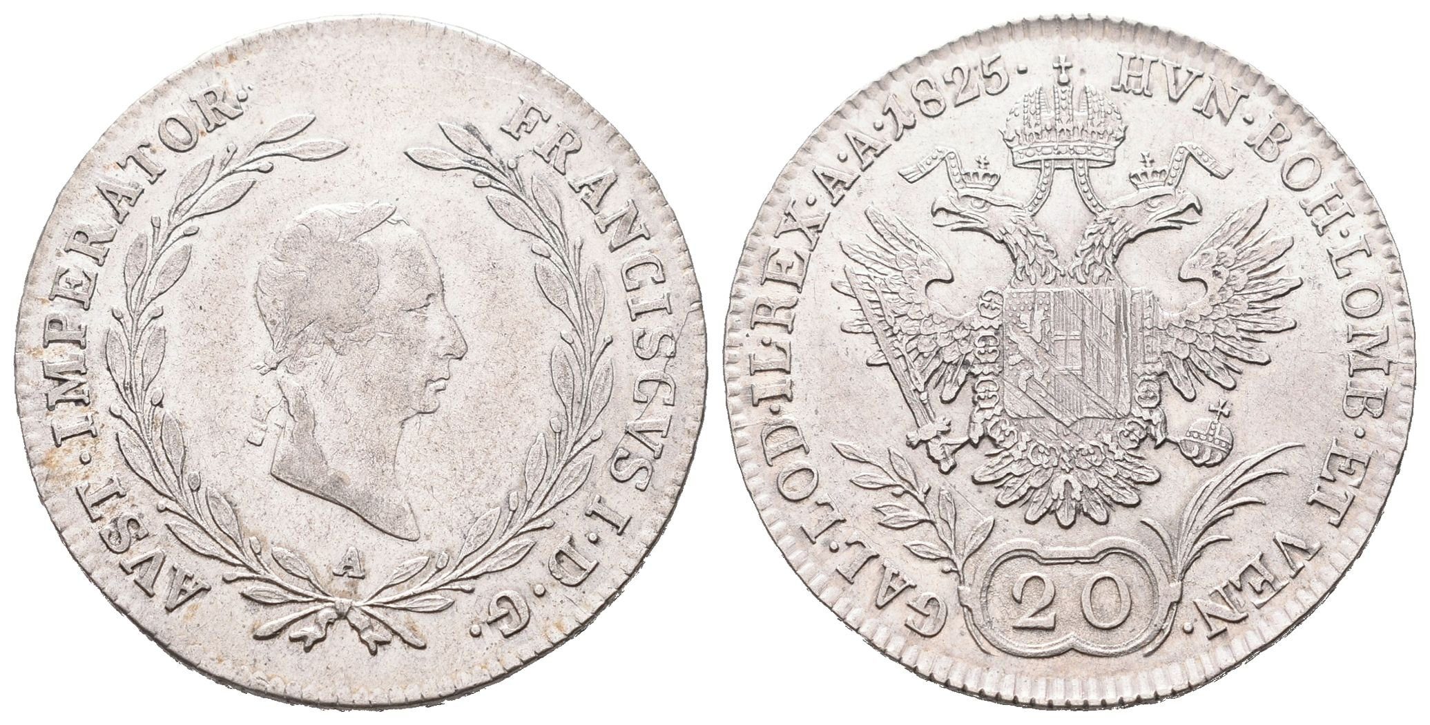 František II., 20 Krejcar 1825 A