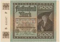 Německo, 5000 Mark 1922, Ro.80c