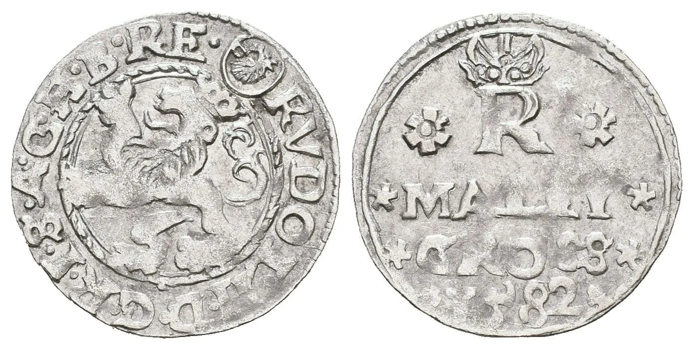 Malý groš 1582, Jáchymov-Kádner, HN.3 (opis 7b), pěkná zachovalost, lehce ned. — 1