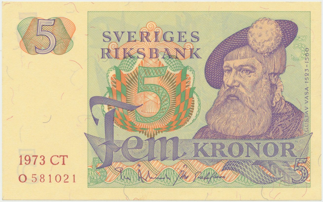 Švédsko, 5 Kronor 1973, P.51c