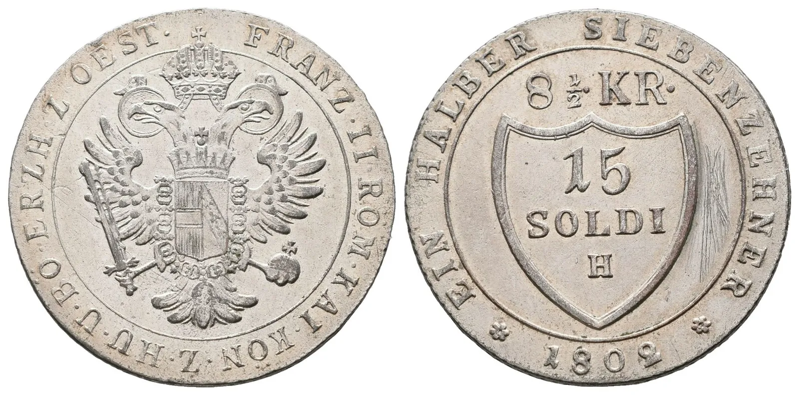 František II., 15 Soldi 1802 H