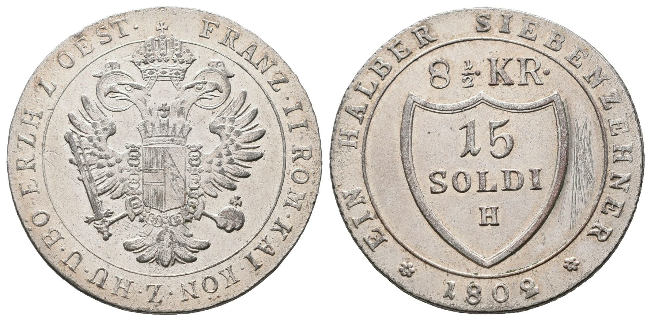 František II., 15 Soldi 1802 H