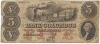 USA, Georgia, Bank of Columbus, 5 Dollars 1. 9. 1856