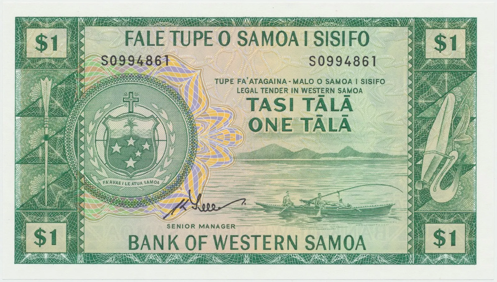 Západní Samoa, 1 Tala (1967), P.16dCS