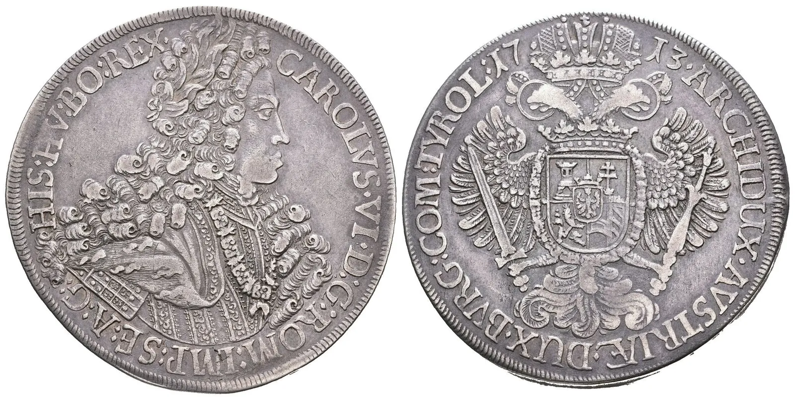 Tolar 1713, Hall, Dav.1050, KM.691 (28,58 g), pěkná patina, rysky — 1