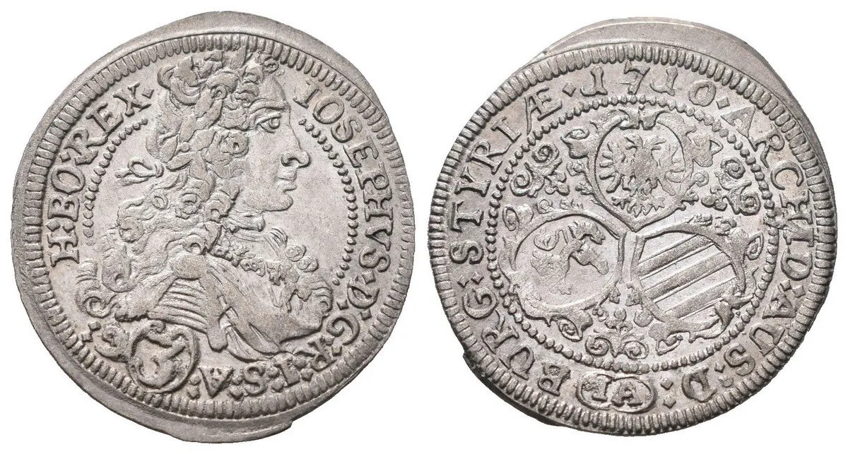 3 Krejcar 1710 IA, Graz - Aigmann