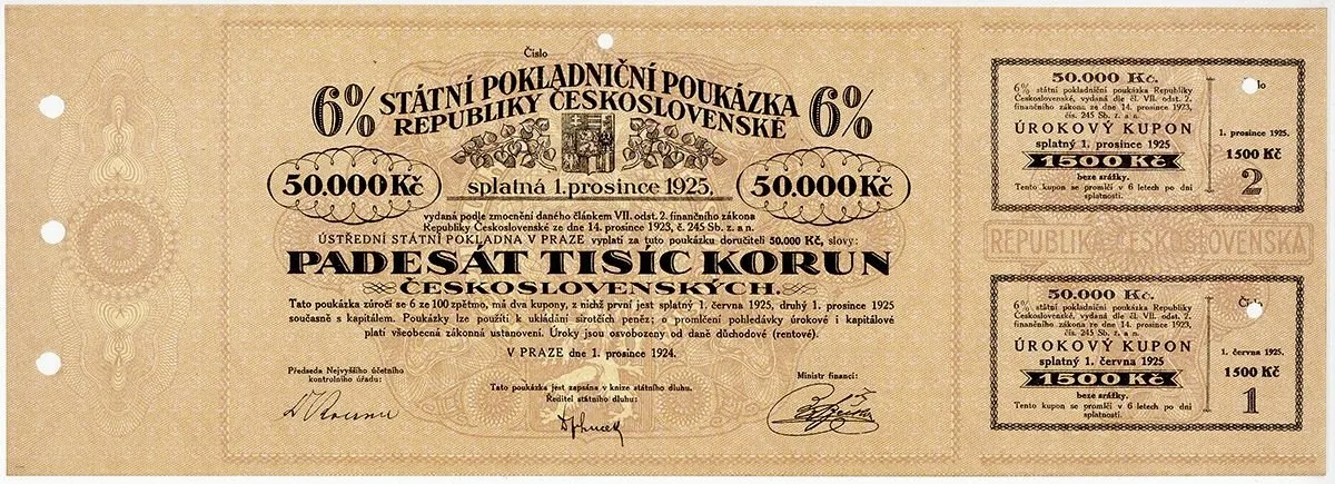 Státní pokladniční poukázky, 1919 - 1939 — 1