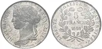 5 Frank 1848 - Essai (Zkušební ražba), bílý kov, MAZ-1274A, — 1