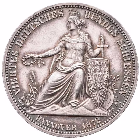 AR Medaile 1872 (Brehmer) - IV. Německé spolkové střelby v Hannoveru.