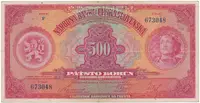 500 Koruna 1929, série F, SPECIMEN, Hej.23c.S1