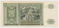 Československo, 500 Koruna 1941/1945, kolkovaná, Hej.64a - fotografie 2