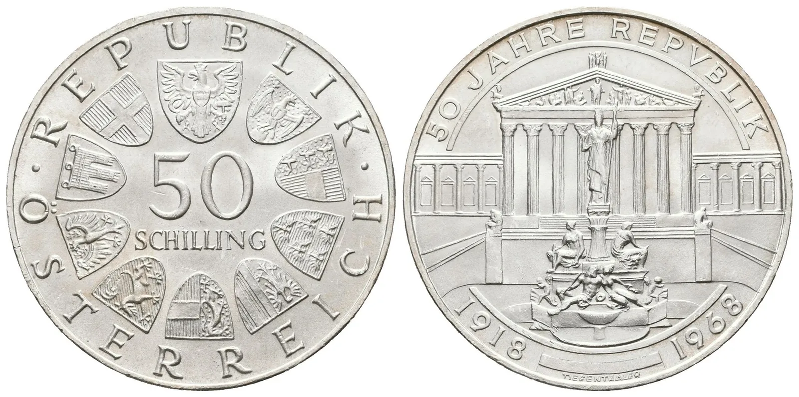Rakousko, 50 Schilling 1968 - Republika