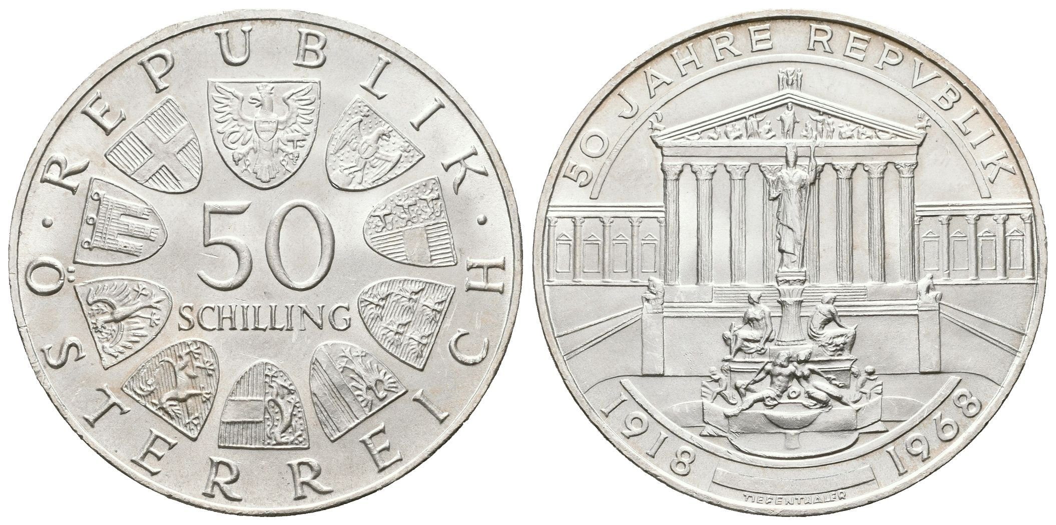 Rakousko, 50 Schilling 1968 - Republika