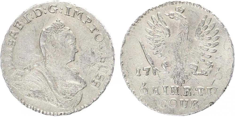 Ražby pro Prusko, Alžběta, 1741 - 1762 — 1