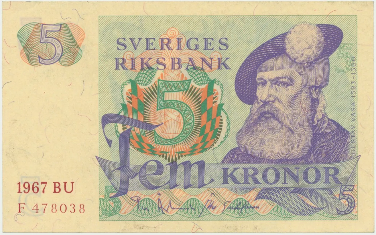 Švédsko, 5 Kronor 1967, P.51a