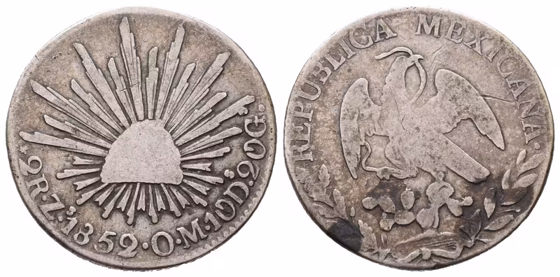 Mexiko, 2 Real 1852 Zs/OM