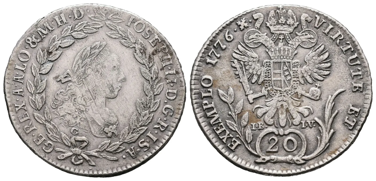 Josef II., 20 Krejcar 1776 G, Nagybánya