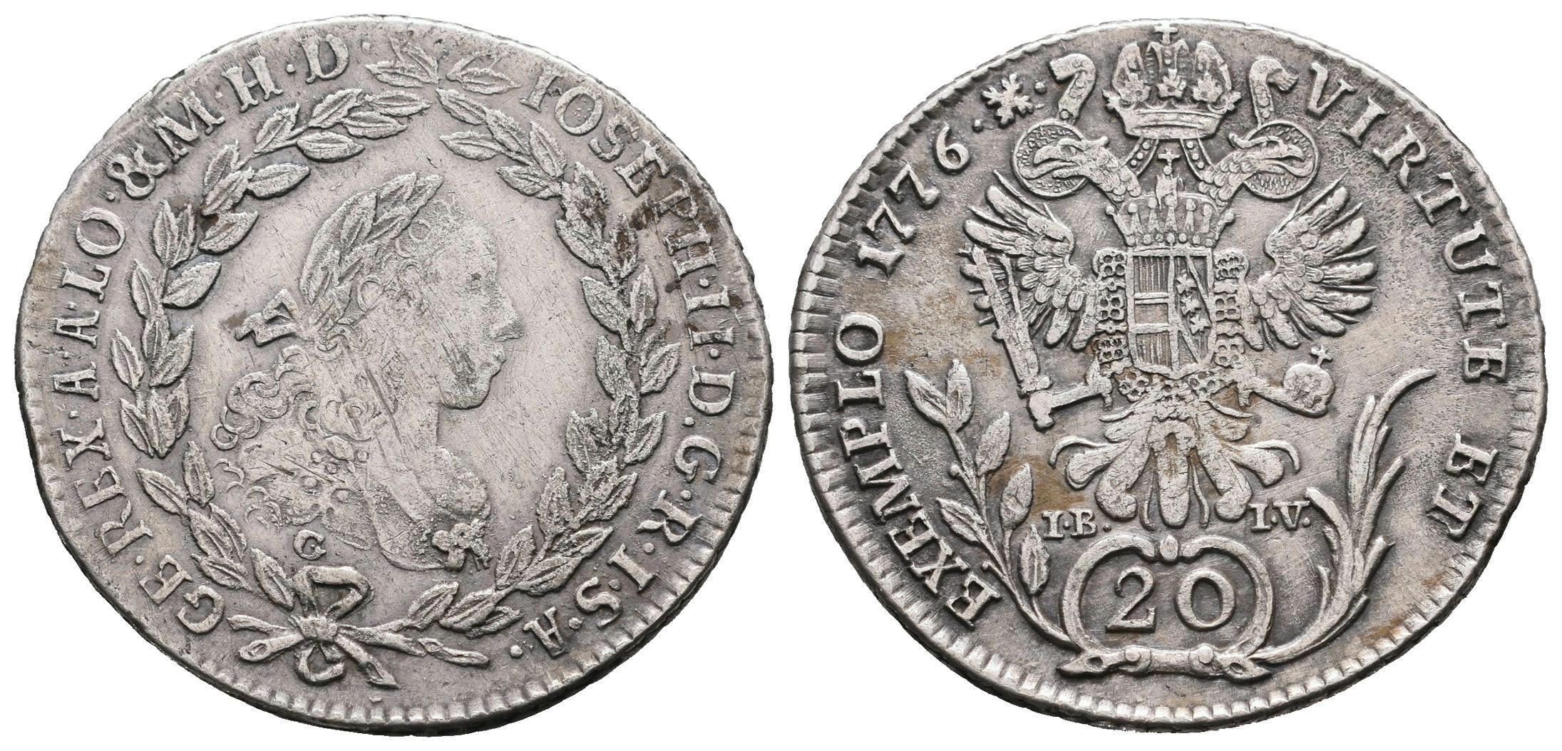Josef II., 20 Krejcar 1776 G, Nagybánya