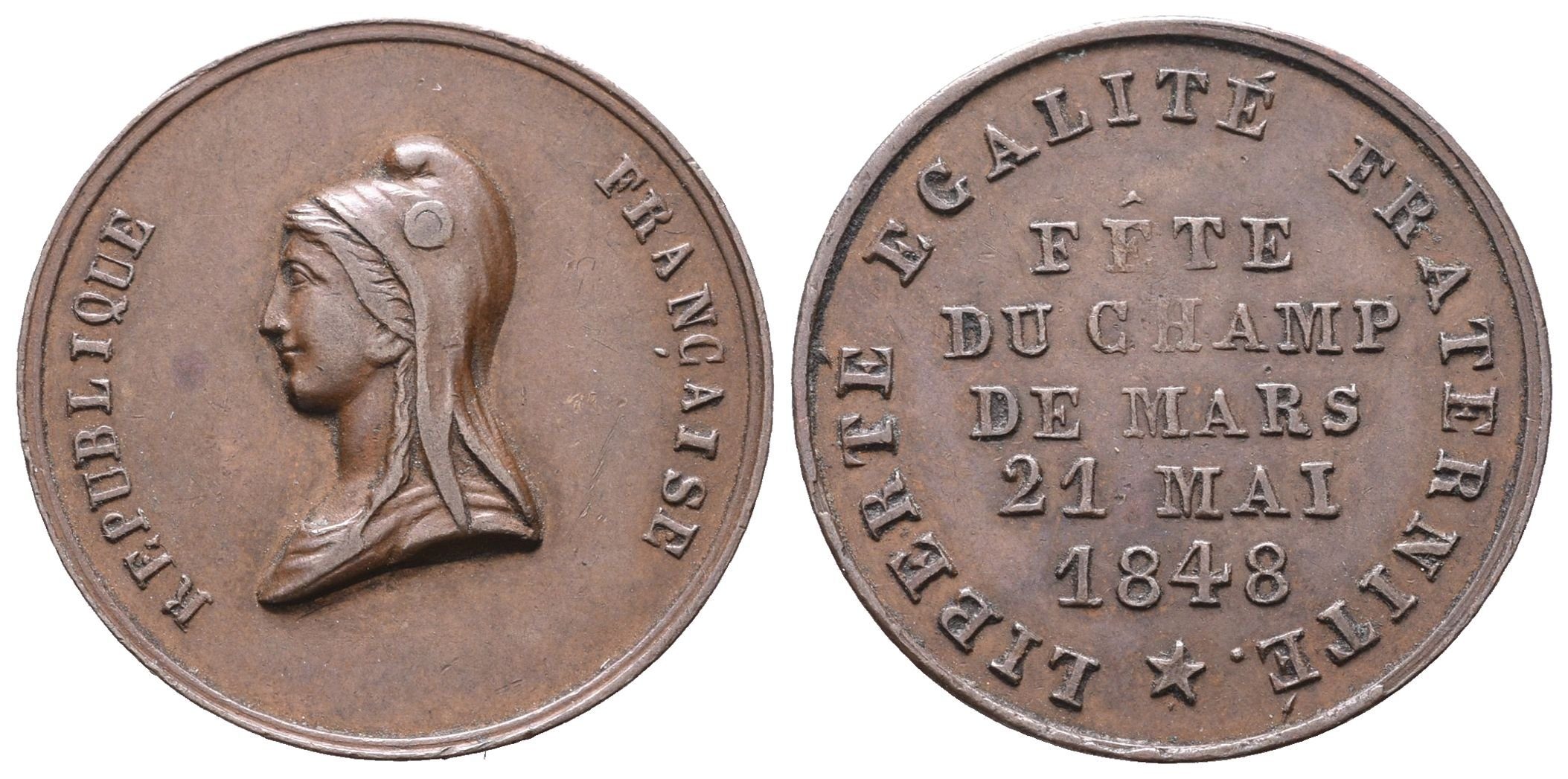 Francie - AE Medaile 1848 - Revoluce