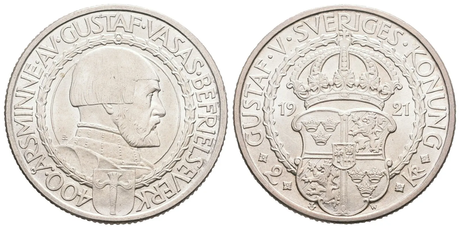 Švédsko, 2 Koruna 1921