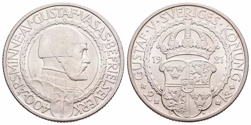 Švédsko, 2 Koruna 1921