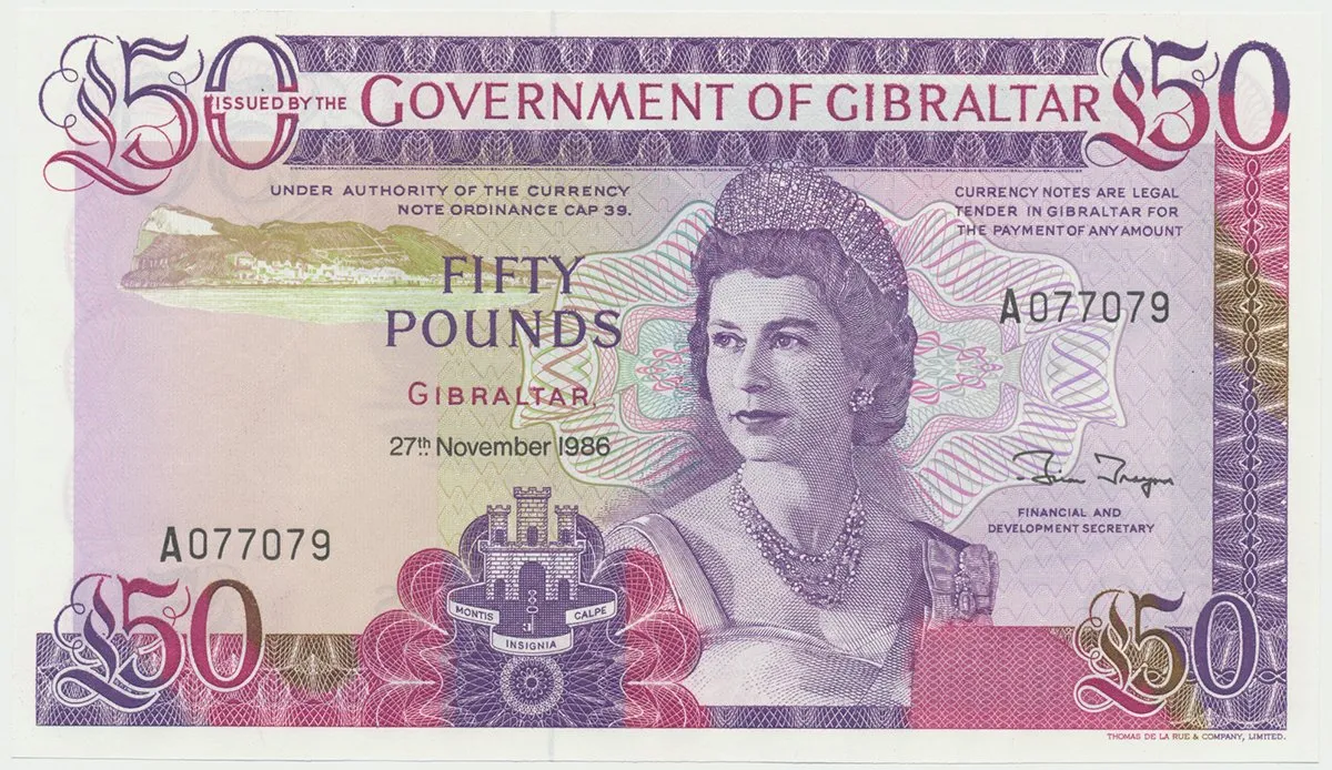 Gibraltar, 50 Pounds 1986, P.24