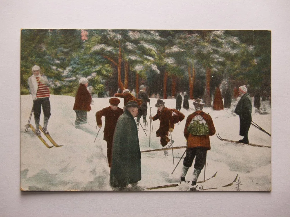 Západní Čechy,  Železná Ruda - lyžaři, okr. Klatovy — 1