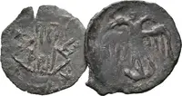 AE Trachy. Dvouhlavý orel / Stojící Car čelně, patina, ned., lehce napr._2 ks — 1
