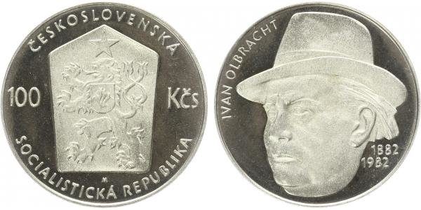 100 Kčs 1982 - Ivan Olbracht, PROOF