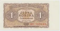 Československo, 1 Koruna 1953, tisk Praha, série HT, Hej.89b1
