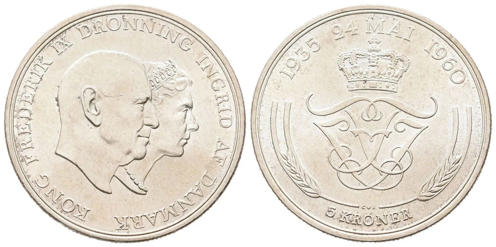 2 Kroner 1958 - 18. narozeniny princezny Margarety