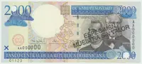 Dominikánská republika, 2000 Pesos Oro 2000, P.164s