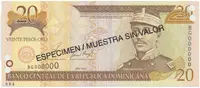 Dominikánská republika, 20 Pesos Oro 2001, P.166s2