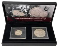 Sada mincí 1 Koruna 1915 a 5 Koruna 1908 - jubilejní - fotografie 3